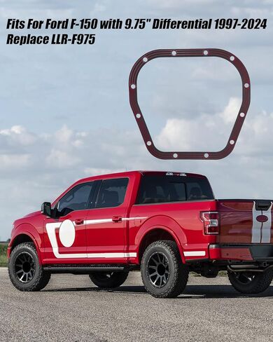 9.75" Differential Cover Gasket Compatible with Ford 9.75" Axle, Steel Core with Rubber Coated Rear Differential Gasket, Leak Resistant in Kuwait