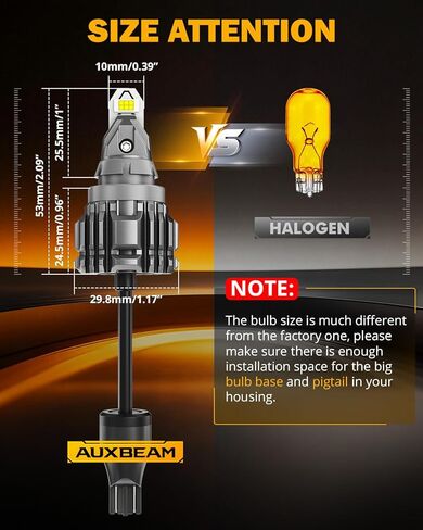 Auxbeam B21 Series 921 Bulb for Backup Reverse Light 8000LM 600% Extremely Bright 912 W16W T15 Bulbs Error Free in Kuwait