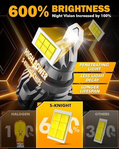 Auxbeam B21 Series 921 Bulb for Backup Reverse Light 8000LM 600% Extremely Bright 912 W16W T15 Bulbs Error Free in Kuwait