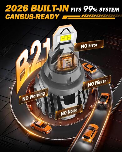 Auxbeam B21 Series 921 Bulb for Backup Reverse Light 8000LM 600% Extremely Bright 912 W16W T15 Bulbs Error Free in Kuwait