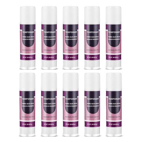 Chivertion 10 Pcs Temporary Fabric Glue 0.28 oz Water Soluble White Fabric Glue Stick for Man Woman Sewing and Craft and Home Use in Saudi Arabia