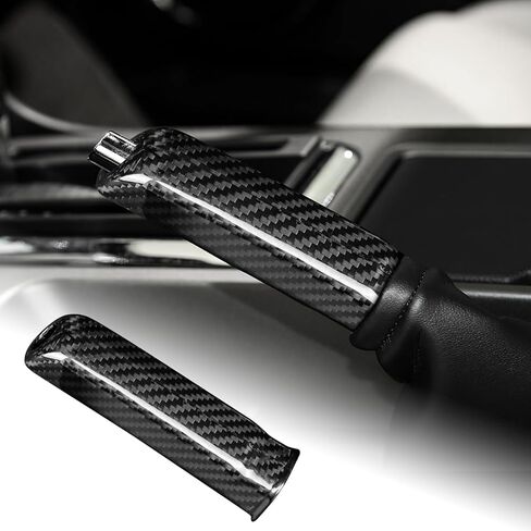 AIRSPEED Carbon Fiber for Ford Mustang 2010 2011 2012 2013 2014 Car Handbrake Cover Replacement Parking Brake Levers Accessories in Kuwait