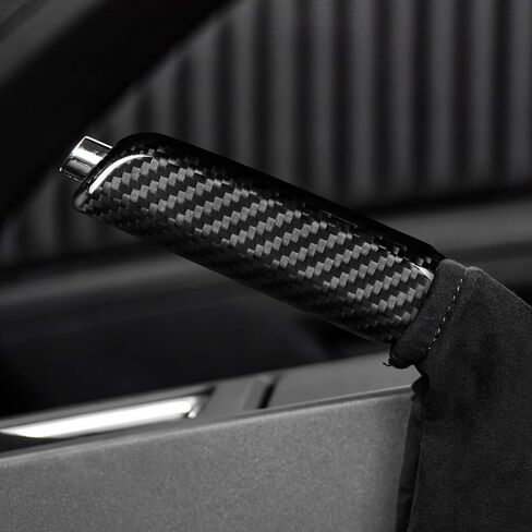 AIRSPEED Carbon Fiber for Ford Mustang 2010 2011 2012 2013 2014 Car Handbrake Cover Replacement Parking Brake Levers Accessories in Kuwait