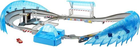 Mattel Disney Pixar Cars Ultimate Florida Speedway Track Set with Lightning McQueen Car and Motorized Booster, 5 Feet Long, Toy Gift for Kids in Kuwait