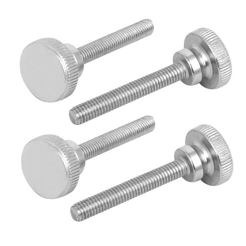 uxcell M8x20mm Flat Knurled Head Fully Threaded Thumb Screws Bolts Fastener 2pcs in Saudi Arabia