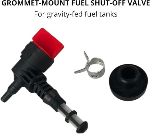 Fuel Shut Off Valve for Generator – Fix Fuel Leaks & Engine Flooding – Petcock with Filter Screen, Grommet & Clamp – Compatible with Generac 5500 5550 8550 01646 in Kuwait