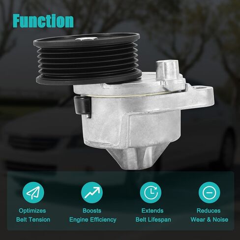 مجموعة شداد الحزام AULINK 38452 مع بكرة (2.0L 2.3L 2.5L-No Hybrid) لسيارة Ford Escape 2005-2012، Focus 2003-2011، Fusion Transit Connect، لسيارة Mazda 3 6 Tribute، لسيارة Mercury Mariner Milan 6E5Z6A228A in Kuwait