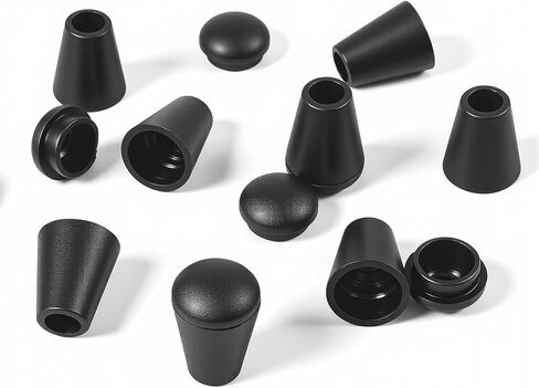 50PCS Plastic Paracord Cord Ends Caps, Black Cord Bell Stopper with Lid Lock for Drawstrings Clothes Shoelace Sweatpants Backpack, Bell End Stoppers Replacement in Kuwait