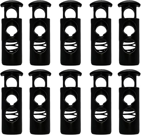 JIJI&ZEZE 10 Pcs Metal Spring Cord Locks Double Hole cord Lock Heavy Duty Cord Stopper for Drawstrings Backpacks Outdoor Gear in Saudi Arabia
