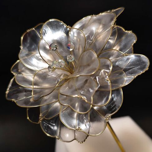 UV Resin Dip for Wire Flowers Kit, Crystal Clear UV Dip Resin with Silver Gold Wires for Wire Shapes, Fast Cured for Craft Jewelry Making Ideal DIY Gift for Beginer in Kuwait