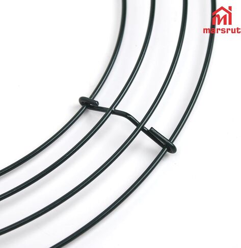10 قطع إكليل سلكي مقاس 10 بوصة على شكل دائري، حلقات سلكية معدنية للحرف اليدوية وقاعدة DIY، ديكور زهور للباب الأمامي الخارجي، عيد الميلاد، الزفاف، الحفلات المنزلية ومستلزمات الاحتفال بالعام الجديد (أخضر داكن) in Kuwait