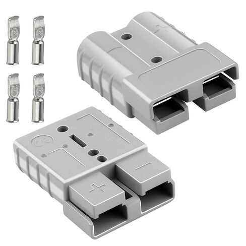 MOOKEERF 2 قطعة بطارية 50 أمبير توصيل/فصل سريع 10-12 AWG، 50 أمبير 600 فولت طقم موصل لرافعة الاسترداد، رافعة شوكية، أنظمة السحب وتطبيقات الطاقة الشمسية in Kuwait
