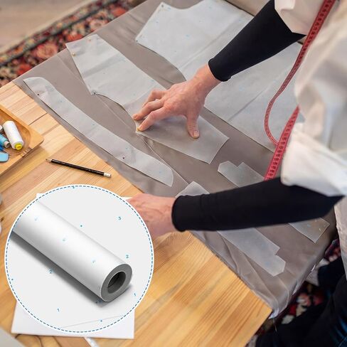 ورق نمط منقط من Maitys للخياطة 60.96 سم × 30 ياردة، ورق علامات منقط ألفا رقمي لتصميم الأزياء وأنماط الخياطة وتتبع صياغة الفساتين وصناعة الرسم والرسم in Kuwait