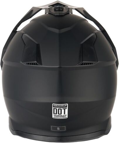 خوذة دراجة نارية Orthrus Youth Dirt Bike معتمدة من وزارة النقل خوذة دراجة نارية رياضية مزدوجة كاملة الوجه مع واقي من الشمس لمركبة ATV UTV على الطرق الوعرة لركوب الدراجات النارية BMX ذات العجلات الأربع على الجليد Go Kart (أسود غير لامع، كبير) in Kuwait