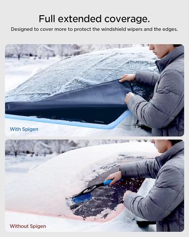 Spigen Magnetic Windshield Sun Shade Cover for Cars – Reflective UV Protection Heat Blocker with Full Windshield Coverage, Waterproof Foldable Summer Sun Visor, Fits Tesla Model Y Juniper & 3 Highland in Kuwait