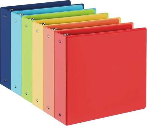 2-inch 3 Ring Binder with 2 Interior Pockets, Heavy Duty 2'' Binders Holds US Letter Size 8.5'' x 11'' Paper - Versatile Binders for Office, Home, and School Use, 6 Pack (White) in Kuwait
