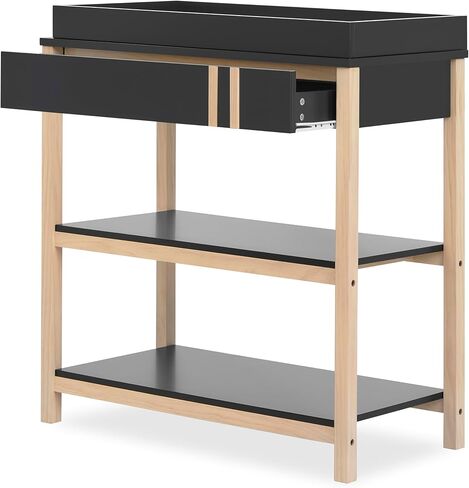 Evolur Dream On Me Soho Convertible Crib in Matte Black Vintage, JPMA & Greenguard Gold Certified, Crafted with Sustainable New Zealand Pinewood in Saudi Arabia