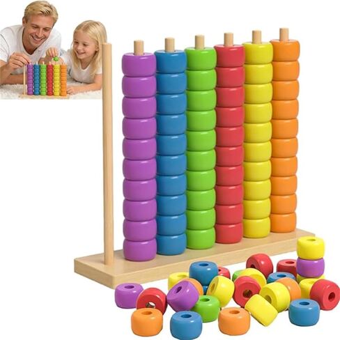 Color Matching Stacking Puzzle Game, Fast Pattern Challenge Ring Stack Puzzle for 2 Players| Competitive Tabletop Brain Teaser for Family Game Night in Kuwait