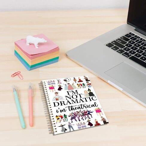 LONGXIN Musical Gift Theatre Notebook Journal Music Lover Gifts for Women Girls Fans Hardcover Spiral Notebook 5.8x8.3 in Kuwait
