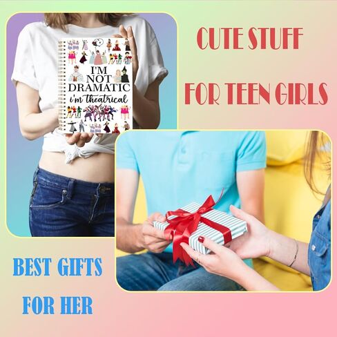 LONGXIN Musical Gift Theatre Notebook Journal Music Lover Gifts for Women Girls Fans Hardcover Spiral Notebook 5.8x8.3 in Kuwait