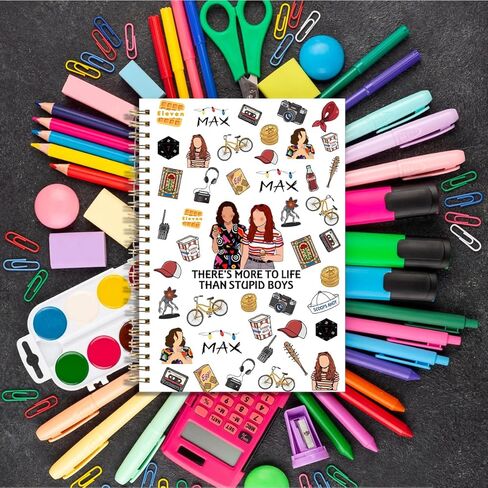 مجلة LONGXIN Stranger Merch Notebook Journal، هدايا عيد الميلاد المجيد للنساء والفتيات لمحبي الأفلام بغلاف مقوى حلزوني مقاس 5.8x8.3 in Kuwait