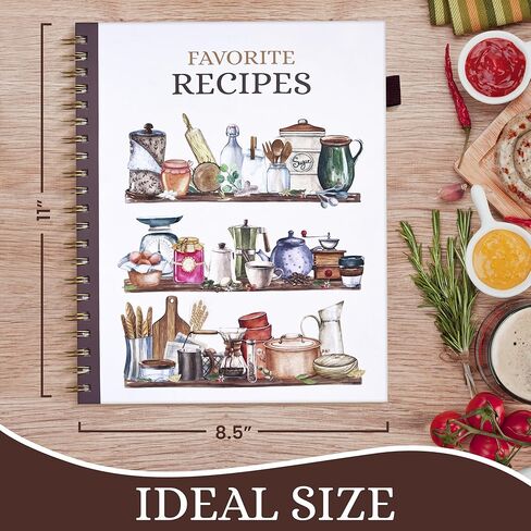 Recipe Journal , Gift for Chef and Families , Notebook for People Who Like to Cook , Hardcover with Pages In Blank to Create and Write In Your Own , Favorites Kitchen Personalized Recipes Cookbook in Kuwait