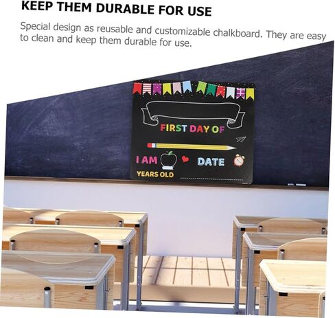 SUPVOX 2pcs ’s Writing Chalkboard Blackboard Set for Kindergarten and Elementary School, PVC Material, Erasable Message Board for Classroom Decor and First Day of School Signs in Kuwait