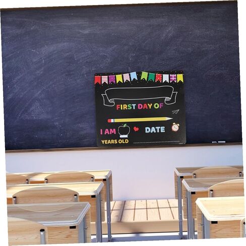 2pcs Writing Chalkboards for Kindergarten and Primary School, PVC Erasable Message Boards with Photo Sign, School First Day Chalkboard, Back to Classroom Accessories in Kuwait