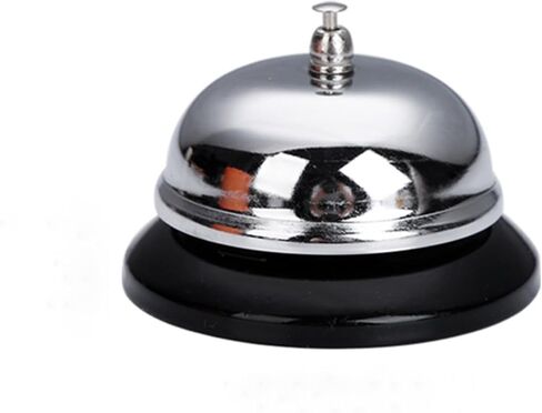 Bell for Desk,Loud & Clear 3.3 Inch Diameter Call Bell with Metal Anti-Rust Steel,Durable Design Service Bell for Hotels, Schools, Restaurants, Reception Areas, Hospitals, Warehouses in Kuwait