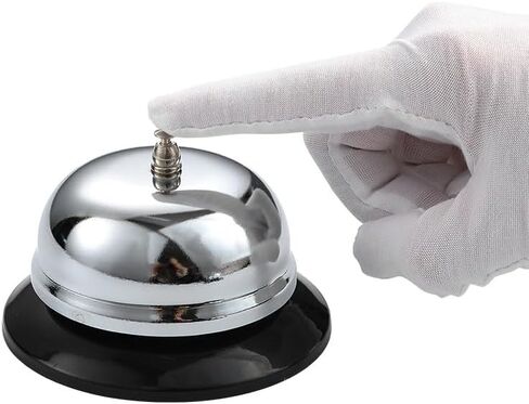 Bell for Desk,Loud & Clear 3.3 Inch Diameter Call Bell with Metal Anti-Rust Steel,Durable Design Service Bell for Hotels, Schools, Restaurants, Reception Areas, Hospitals, Warehouses in Kuwait