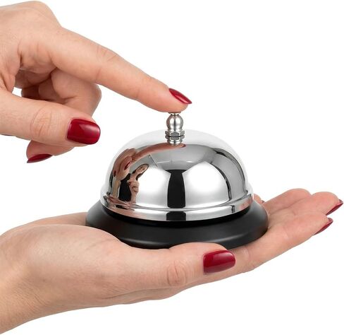 12 Pcs Bell for Desk, Service Bell Bulk - 3.4 Inch Metal Call Bells with Anti-Rust Stainless Steel, Loud Ring Bells Front Desk for Hotels, Schools, Restaurants, Reception Areas, Hospitals in Kuwait