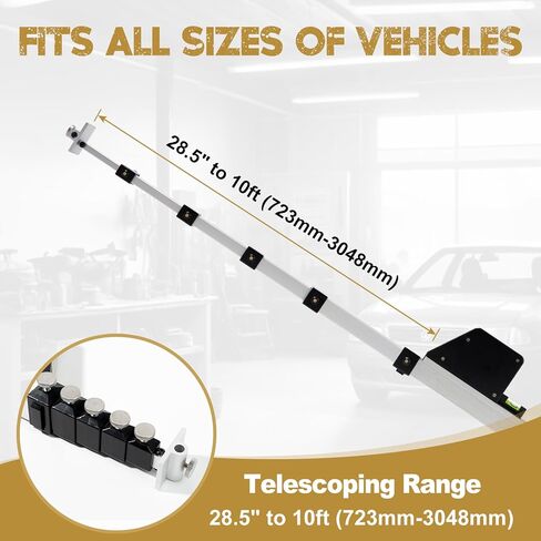 Telescoping Measuring Tram Gauge, 10 Feet High Precision Auto Body Frame Machine Measuring Ruler for Car Repair Tram Gauge Construction, Machinery Maintenance | Aluminum in Kuwait