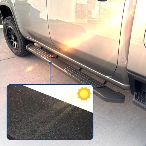 6.5" Running Boards Compatible with 2022-2026 Toyota Tundra Crewmax Cab(4 Full-Size Door), Black Flat Oval Running Boards 2 Piece Set Tundra Side Steps Step Bars Come with 8 Brackets. in Saudi Arabia