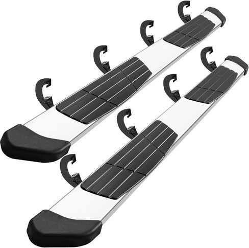 6.5" Running Boards Compatible with 2022-2026 Toyota Tundra Crewmax Cab(4 Full-Size Door), Black Flat Oval Running Boards 2 Piece Set Tundra Side Steps Step Bars Come with 8 Brackets. in Saudi Arabia