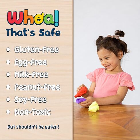 Chuckle & Roar Whoa Dough - 20 Colors Air Dry Clay – Gluten Free, Safe and Non-Toxic - Ages 3 and Up in Kuwait