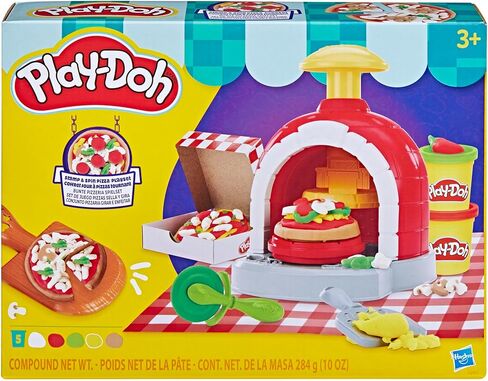 Play-Doh Stamp & Spin Pizza Playset, 8 Accessories & 5 Colors, Kids Play Food & Cooking Toys, Ages 3+ in Kuwait