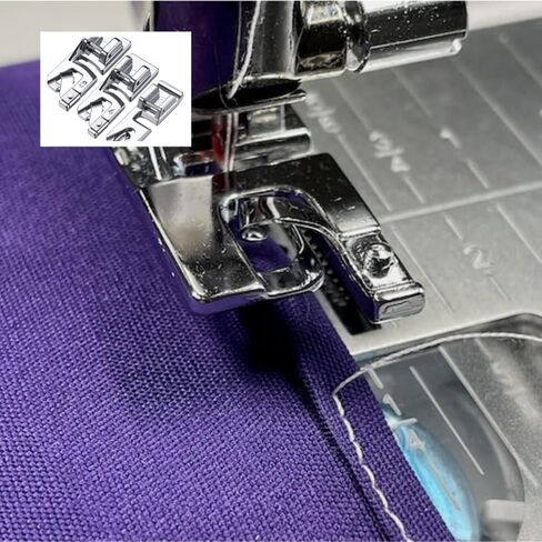 3Pcs Narrow Rolled Hem Sewing Machine Presser Foot Set (3mm, 4mm and 6mm) for All Low Shank Snap-On Singer, Brother, Janome, Babylock, Euro-Pro, Kenmore, White, Elna Sewing Machines in Kuwait