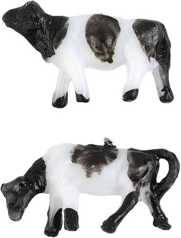 30 Pcs 1:150 N Scale Plastic Cows, Painted Farm Animal Figures for Model Train Scenes and Outdoor Landscape Displays in Kuwait