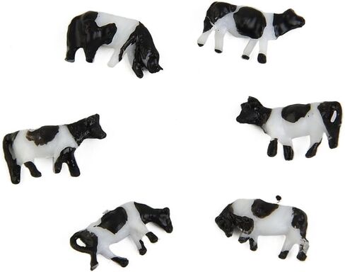 30 Pcs 1:150 N Scale Plastic Cows, Painted Farm Animal Figures for Model Train Scenes and Outdoor Landscape Displays in Kuwait
