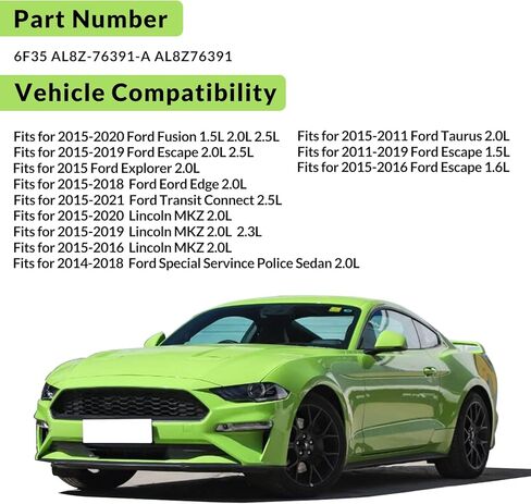 جسم صمام ناقل الحركة مع ملف لولبي 6 سرعات، جسم صمام علبة التروس متوافق مع Ford Taurus Fusion Escape Explorer Edge Transit Connect Lincoln MKC MKZ MKT 09 up يستبدل AL8Z7G391A 6F35 in Kuwait