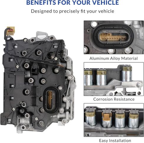 جسم صمام ناقل الحركة مع ملف لولبي 6 سرعات، جسم صمام علبة التروس متوافق مع Ford Taurus Fusion Escape Explorer Edge Transit Connect Lincoln MKC MKZ MKT 09 up يستبدل AL8Z7G391A 6F35 in Kuwait
