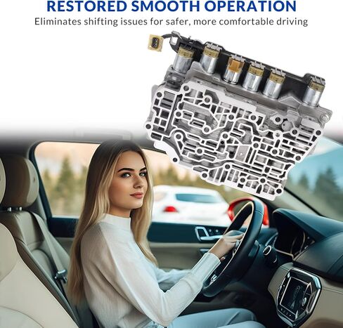 جسم صمام ناقل الحركة مع ملف لولبي 6 سرعات، جسم صمام علبة التروس متوافق مع Ford Taurus Fusion Escape Explorer Edge Transit Connect Lincoln MKC MKZ MKT 09 up يستبدل AL8Z7G391A 6F35 in Kuwait
