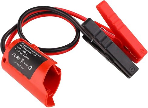 Jumper Cable Clamps for Car with Adapter Compatible with Mil-waukee M12 12V Batteries, Silicone wire 8AWG 2FT Alligator Clips Automotive, Fit for Cars Light Trucks Car Jump Starting Using Tool in Saudi Arabia