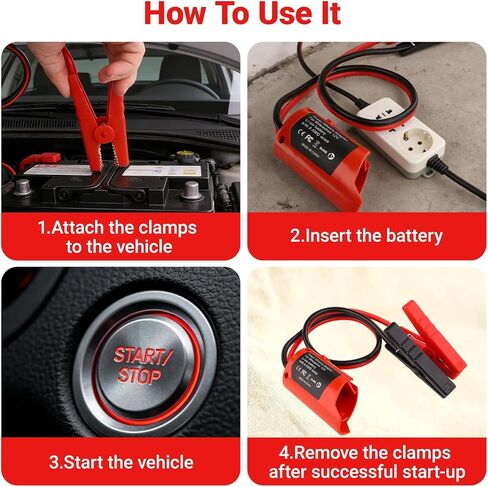 Jumper Cable Clamps for Car with Adapter Compatible with Mil-waukee M12 12V Batteries, Silicone wire 8AWG 2FT Alligator Clips Automotive, Fit for Cars Light Trucks Car Jump Starting Using Tool in Saudi Arabia