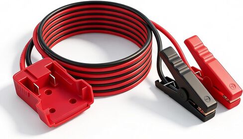 مقاطع التمساح لكابلات التوصيل المتوافقة مع بطاريات Mil.waukee M18 18V، سلك السيليكون 8AWGV3.3FT كابلات معززة للسيارات لبطارية أداة بدء التشغيل، مقاومة درجة الحرارة 392 درجة فهرنهايت 200 درجة مئوية in Saudi Arabia