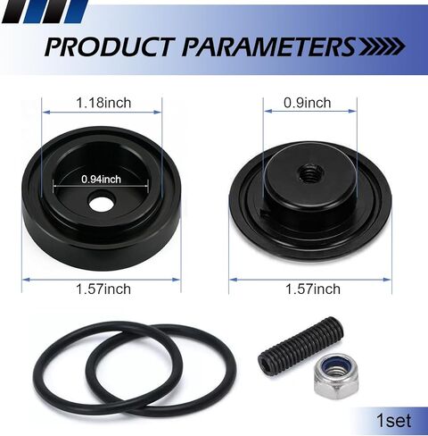 Car Wiper Plug, Rear Windshield Wiper Plug Cap Set, Aluminum Rear Window Grommet Delete Cap, Universal Block off Cover for Vehicle, SUV, RV (Black) in Kuwait