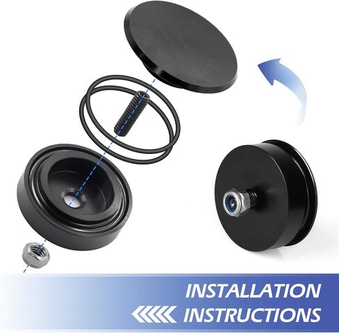 Car Wiper Plug, Rear Windshield Wiper Plug Cap Set, Aluminum Rear Window Grommet Delete Cap, Universal Block off Cover for Vehicle, SUV, RV (Black) in Kuwait