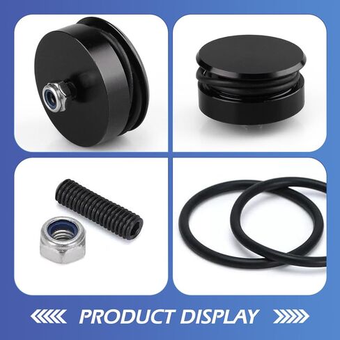 Car Wiper Plug, Rear Windshield Wiper Plug Cap Set, Aluminum Rear Window Grommet Delete Cap, Universal Block off Cover for Vehicle, SUV, RV (Black) in Kuwait