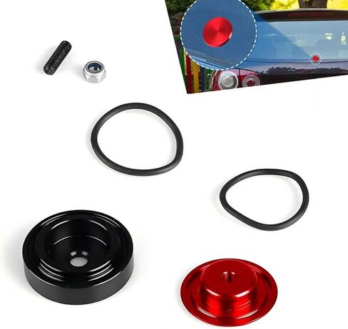 Car Wiper Plug, Rear Window Wiper Arm Cover for 30mm-40mm, Alloy Wiper Delete Kit Block Off Plug with Sealing Ring, Compatible with Honda Civic and Acura RSX (Red) in Kuwait