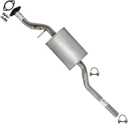 Exhaust Resonator Pipe Compatible for 2007 Mazda CX-9 3.5L | 2008-2015 Mazda CX-9 3.7L | Stainless Steel | Northeastern Exhaust | Includes Gasket, Clamps, Bolt Kit | Direct-Fit Replacement in Kuwait